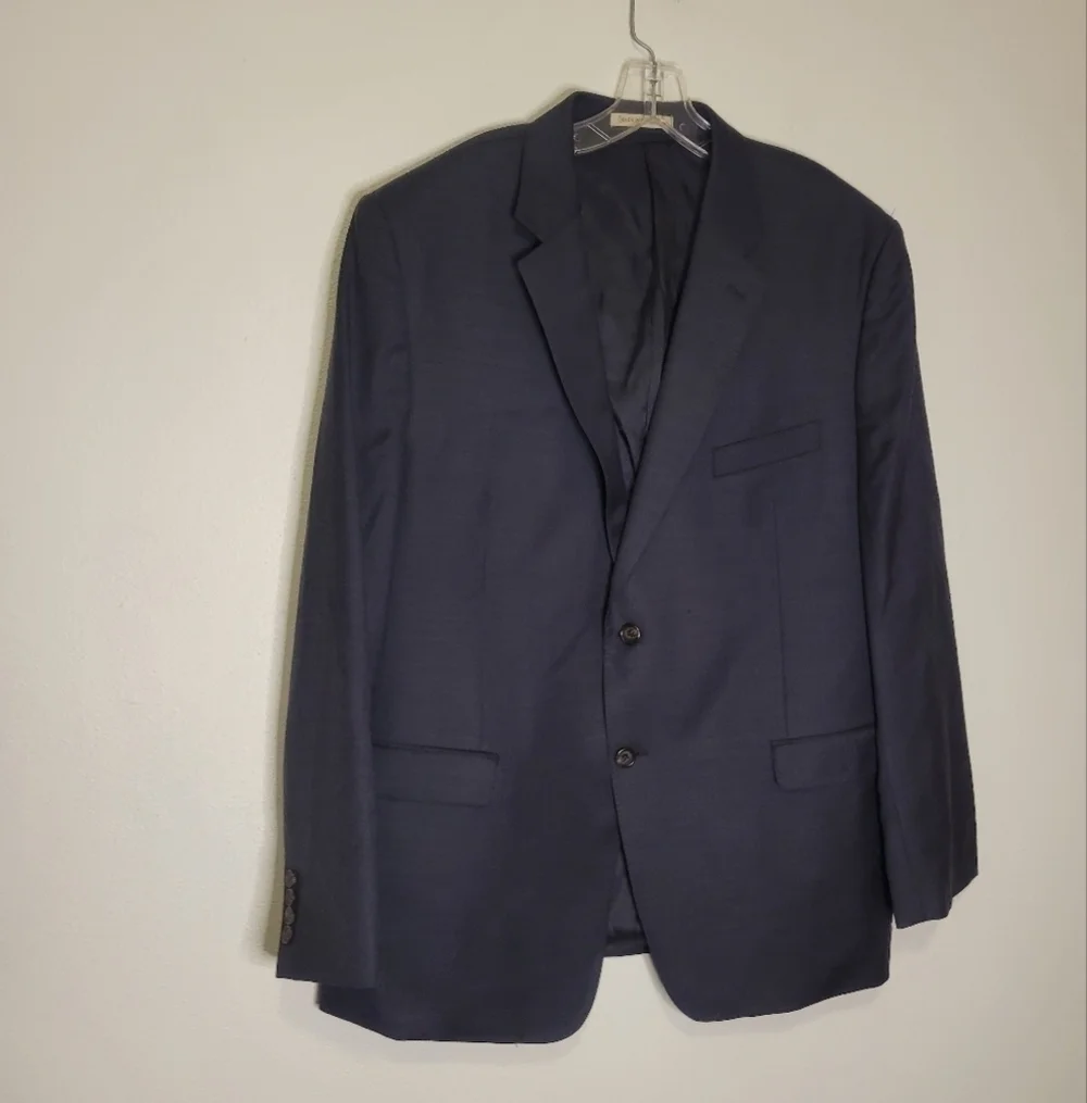 Ralph lauren mens size 46r trim fit wool navy blazer